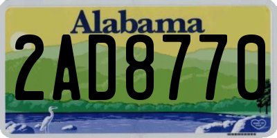 AL license plate 2AD8770