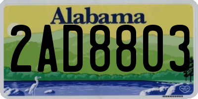 AL license plate 2AD8803