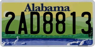 AL license plate 2AD8813