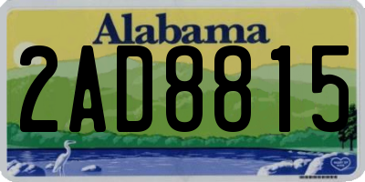 AL license plate 2AD8815