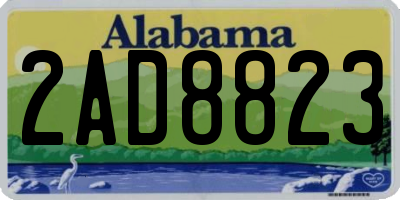 AL license plate 2AD8823
