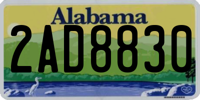 AL license plate 2AD8830