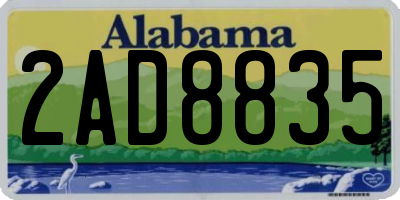 AL license plate 2AD8835