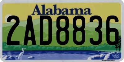AL license plate 2AD8836