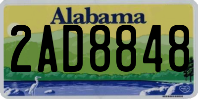 AL license plate 2AD8848