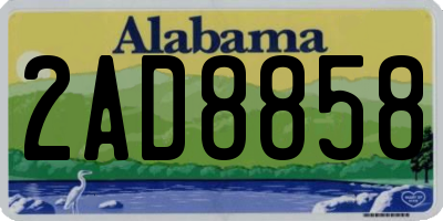 AL license plate 2AD8858