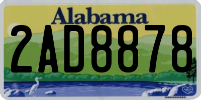 AL license plate 2AD8878