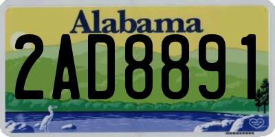 AL license plate 2AD8891