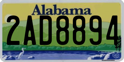 AL license plate 2AD8894