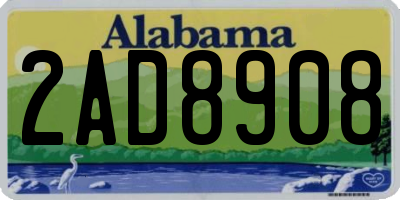 AL license plate 2AD8908