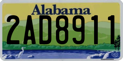 AL license plate 2AD8911