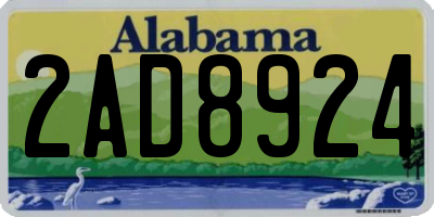 AL license plate 2AD8924