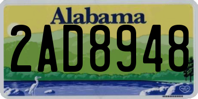 AL license plate 2AD8948