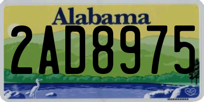 AL license plate 2AD8975