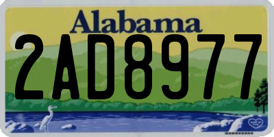 AL license plate 2AD8977