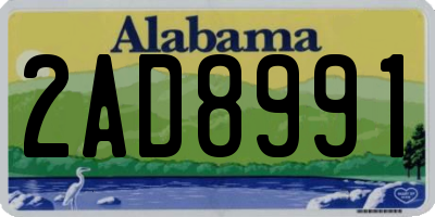 AL license plate 2AD8991
