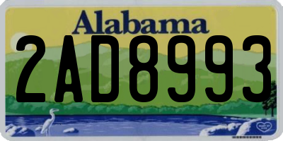 AL license plate 2AD8993