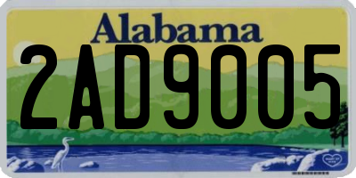 AL license plate 2AD9005