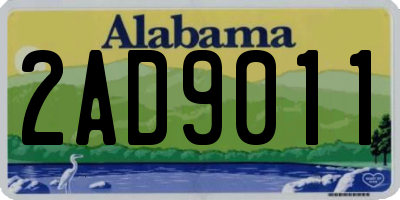 AL license plate 2AD9011