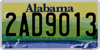 AL license plate 2AD9013