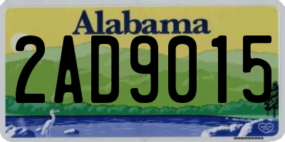 AL license plate 2AD9015