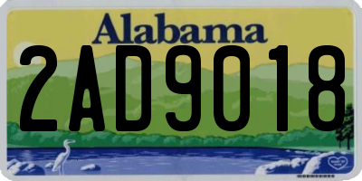 AL license plate 2AD9018