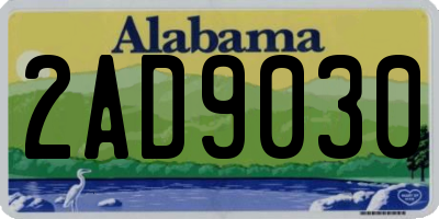 AL license plate 2AD9030