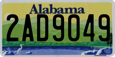 AL license plate 2AD9049