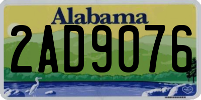 AL license plate 2AD9076