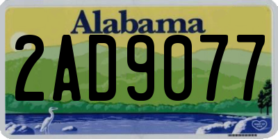 AL license plate 2AD9077