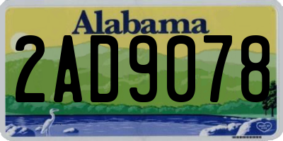 AL license plate 2AD9078