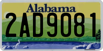 AL license plate 2AD9081