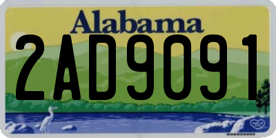 AL license plate 2AD9091