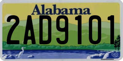 AL license plate 2AD9101