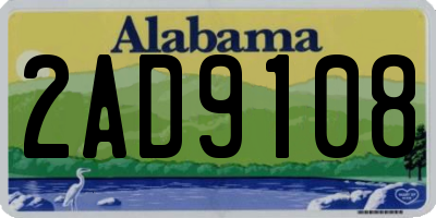 AL license plate 2AD9108
