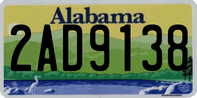 AL license plate 2AD9138