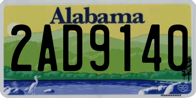 AL license plate 2AD9140