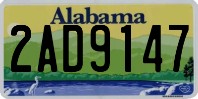 AL license plate 2AD9147