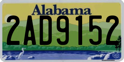 AL license plate 2AD9152