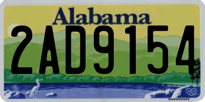 AL license plate 2AD9154