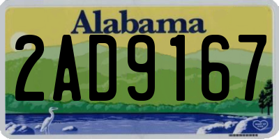AL license plate 2AD9167