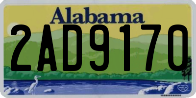 AL license plate 2AD9170