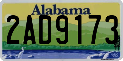 AL license plate 2AD9173