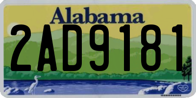 AL license plate 2AD9181