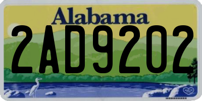 AL license plate 2AD9202