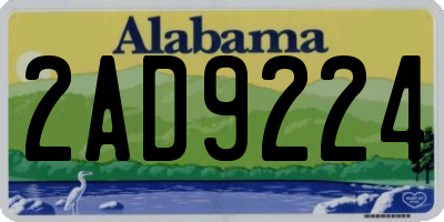 AL license plate 2AD9224