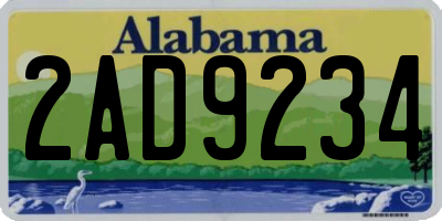 AL license plate 2AD9234