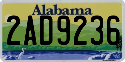 AL license plate 2AD9236