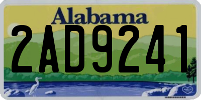 AL license plate 2AD9241