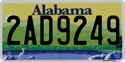 AL license plate 2AD9249